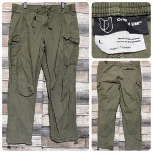 Original Use Ripstop Cargo Joggers Pants Men’s L Green Ankle Cinch (Inseam 28)